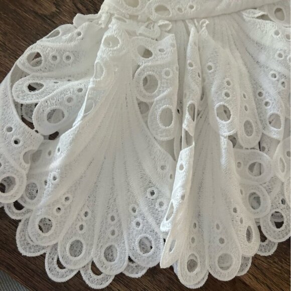 NWT MAJE Julie Guipure Lace Mini Skirt 36 us 4 - Picture 8 of 13